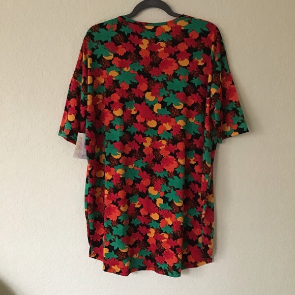 👗 Leaf and Floral Print Tunic T-shirt Size M - Picture 4 of 4